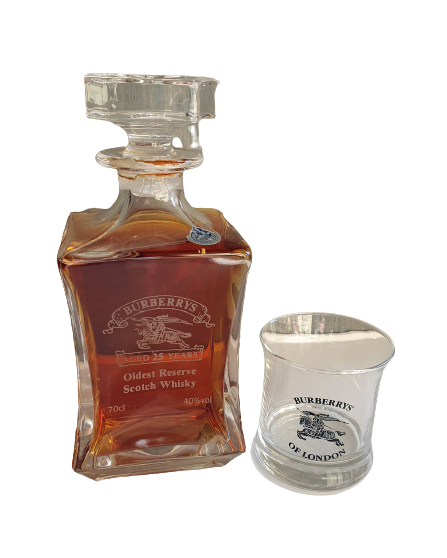 Burberrys whisky 25 years decanter