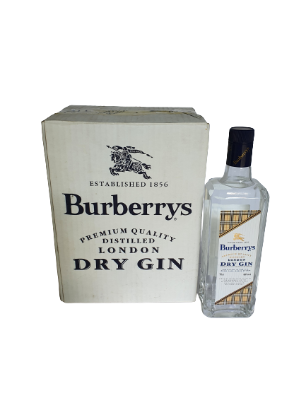 Burberrys, Dry Gin, front view with 6 box